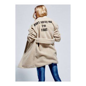 GUESS Don't Spray Me I'm Fake Animal Rights Jacket